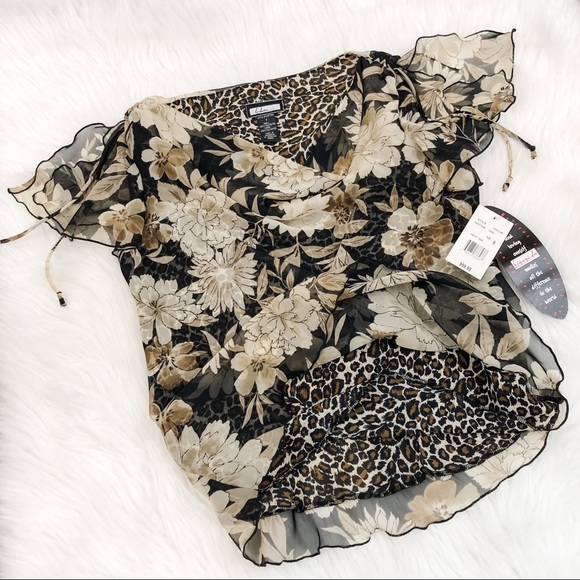 Believe Floral/Cheetah 2 LayerTop - Picture 7 of 7